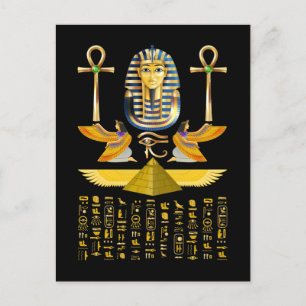 Egyptische pyramids koning Tut Pharaoh Tutankhamun Briefkaart