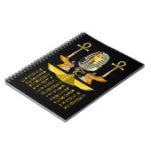 Egyptische pyramids koning Tut Pharaoh Tutankhamun Notitieboek (Linkerzijde)