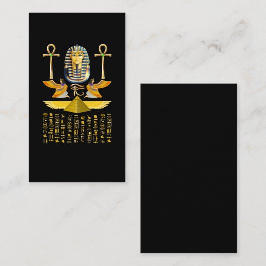 Egyptische pyramids koning Tut Pharaoh Tutankhamun Visitekaartje (Voorkant / Achterkant)