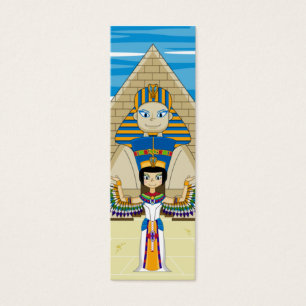 Egyptische Queens Nefertiti & Cleopatra Bladwijzer Mini Visitekaartjes