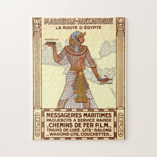  Egyptische reisillustratie Kunst Legpuzzel (Verticaal)