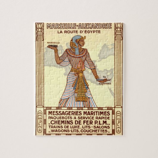  Egyptische reisillustratie Kunst Legpuzzel (Verticaal)
