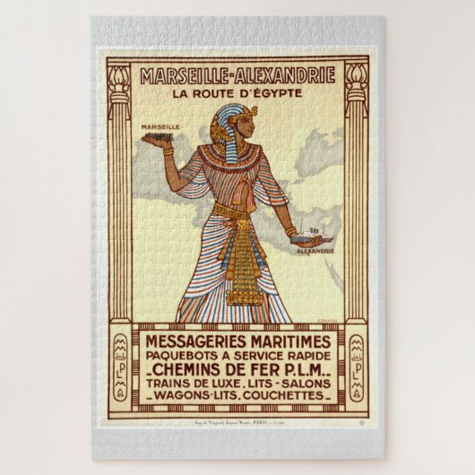  Egyptische reisillustratie Kunst Legpuzzel (Verticaal)