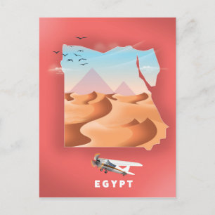Egyptische reisposter briefkaart