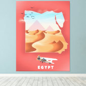 Egyptische reisposter canvas afdruk (Insitu (Houten vloer))