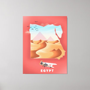 Egyptische reisposter canvas afdruk