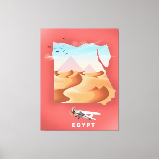 Egyptische reisposter canvas afdruk (Voorkant)