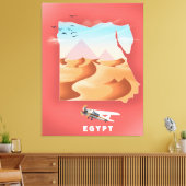 Egyptische reisposter canvas afdruk (Insitu (Woonkamer))