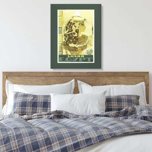 Egyptische reisposter Canvas Afdruk (Insitu (Slaapkamer))