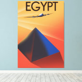 Egyptische  reisposter canvas afdruk (Insitu (Houten vloer))