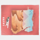 Egyptische reisposter fleece deken (Voorkant (Horizontaal))