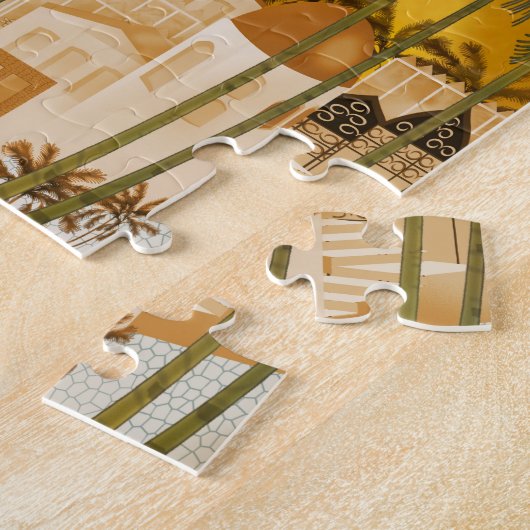 Egyptische reisposter Jigzaag Puzzle Legpuzzel (Zijkant)