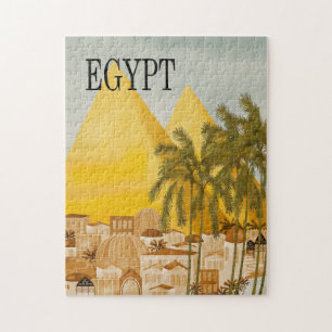 Egyptische reisposter Jigzaag Puzzle Legpuzzel