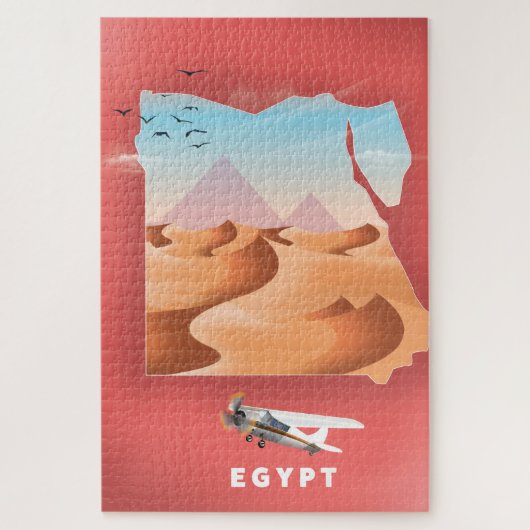 Egyptische reisposter legpuzzel (Verticaal)