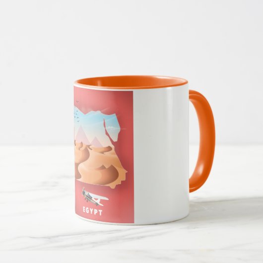Egyptische reisposter mok (Voorkant rechts)
