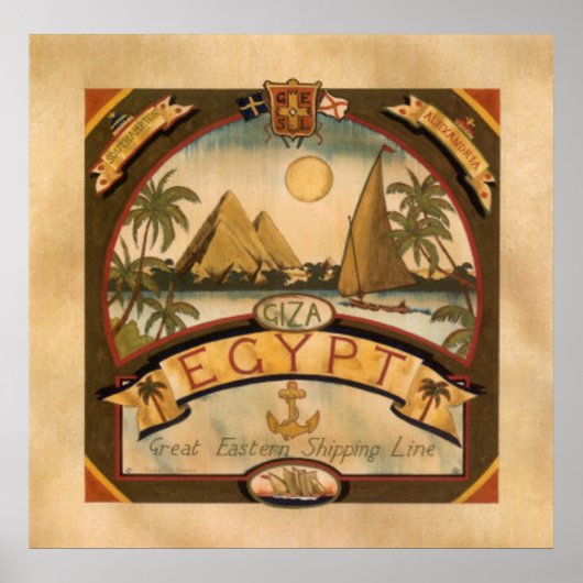  Egyptische reisposter Poster (Voorkant)