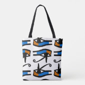 Egyptische reisreis | Moderne Hieroglyphics Eye Ho Tote Bag (Achterkant)