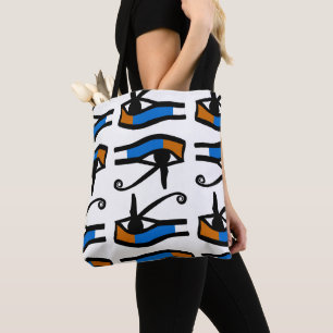 Egyptische reisreis   Moderne Hieroglyphics Eye Ho Tote Bag