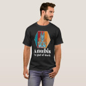 Egyptische Retro Anubis God van de Dode Farao T-shirt (Voorkant volledig)