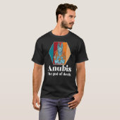 Egyptische Retro Anubis God van de Dode Farao T-shirt (Voorkant volledig)