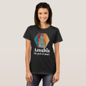 Egyptische Retro Anubis God van de Dode Farao T-shirt (Voorkant volledig)