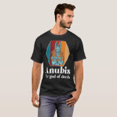 Egyptische Retro Anubis God van de Dode Farao T-shirt (Voorkant volledig)