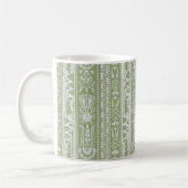 Egyptische Revival Stripes, Reed Green Coffee Mok (Links)