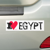 Egyptische revolutie - Ik hou van Egypte (Masr) Bumpersticker (Op auto)