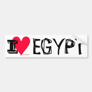 Egyptische revolutie - Ik hou van Egypte (Masr) Bumpersticker