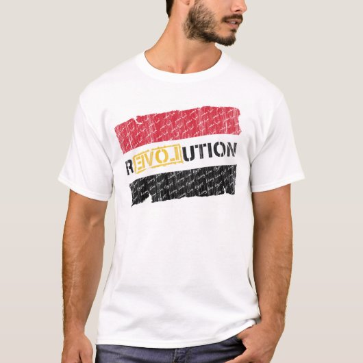 Egyptische revolutie (Stripe Fade) T-shirt (Voorkant)