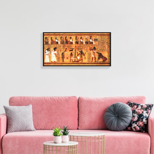 Egyptische Royal Papyrus Canvas Afdruk (Insitu (Woonkamer))