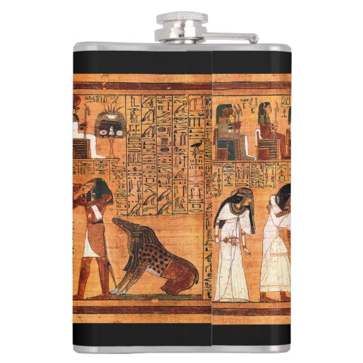 Egyptische Royal Papyrus Flask Heupfles (Achterkant)