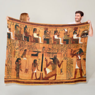 Egyptische Royal Papyrus Fleece Deken
