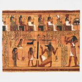 Egyptische Royal Papyrus Fleece Deken (Voorkant (Horizontaal))