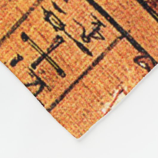 Egyptische Royal Papyrus Fleece Deken (Hoek)