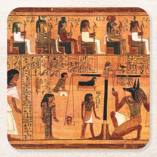 Egyptische Royal Papyrus Kartonnen Onderzetters (Voorkant)
