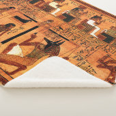 Egyptische Royal Papyrus Sherpa Deken (3/4)