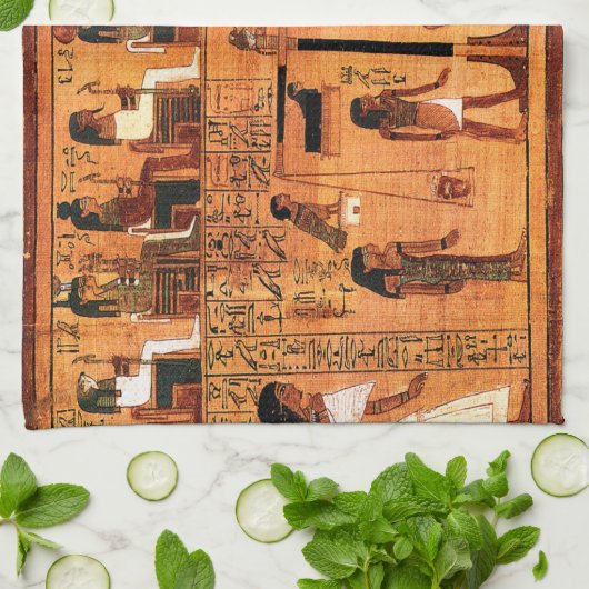 Egyptische Royal Papyrus Theedoek (Gevouwen)