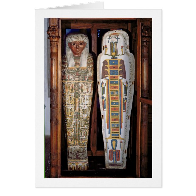 Egyptische sarcofaag bekleed met hiërogliefen (p (Voorkant)