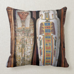 Egyptische sarcofaag bekleed met hiërogliefen (p kussen