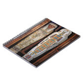 Egyptische sarcofaag bekleed met hiërogliefen (p notitieboek (Linkerzijde)