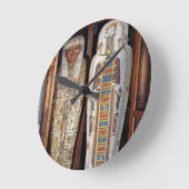 Egyptische sarcofaag bekleed met hiërogliefen (p ronde klok (Hoek)