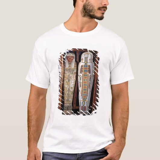 Egyptische sarcofaag bekleed met hiërogliefen (p t-shirt (Voorkant)