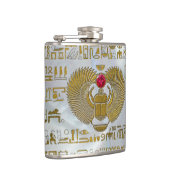 Egyptische Scarab Beetle Gold en Ruby Stone Heupfles (Rechts)