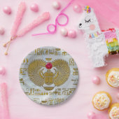 Egyptische Scarab Beetle Gold en Ruby Stone Papieren Bordje (Feest)