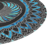 Egyptische Scarab Beetle - Goud en blauw glas Snijplank (Hoek)