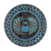Egyptische Scarab Beetle - Goud en blauw glas Snijplank (Voorkant)