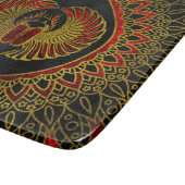 Egyptische Scarab Beetle - Goud en rood metallisch Snijplank (Hoek)