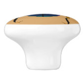 Egyptische Scarab Beetle Keramische Knop (Zijkant)