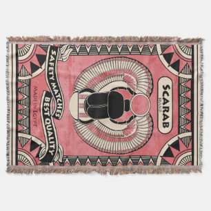 Egyptische Scarab Beetle Matchbox Throw Deken
